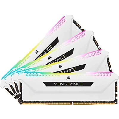 Bild av Corsair VENGEANCE RGB PRO SL 32GB (4x8GB) DDR4 3200 (PC4 25600) C16 Desktop Memory Vit