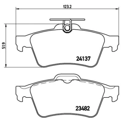 Bild av Bromsbeläggssats, skivbroms BREMBO P 59 042