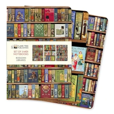 Bild av Bodleian Libraries Set of 3 Midi Notebooks: Unser beliebten Mittelformat Notizbücher im 3er Pack mit flexiblen, künstlerisch gestalteten Einbänden jeweils unterschiedlichen Motiven des Künstlers