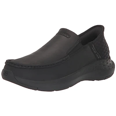 Bild av Skechers, Parson OSWIN herr Svart läder, 41,5 EU, 41.5 EU