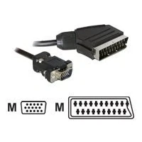 Bild av Delock Cable Video Scart male (output) &gt; VGA (input) 2 m