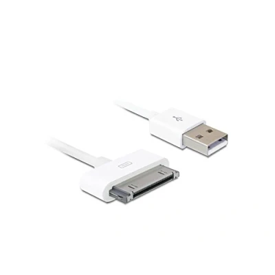 Bild av Delock Laddnings /datakabel Apple Dock hane till USB 1.8 m vit för iPad/iPhone/iPod (Apple Dock)