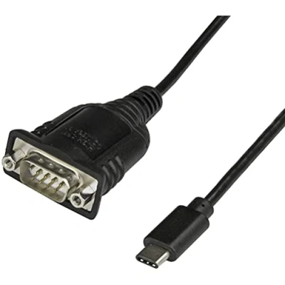 Bild av StarTech.com USB C till seriell adapterkabel 40 cm RS232 kabel typ DB9 kabeladapter Window/MacOS/Linux kompatibel