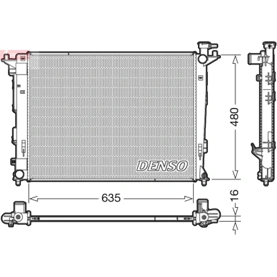 Bild av Kylare, motorkylning Denso DRM41006