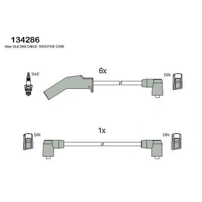 Bild av HITACHI 134286 Jeu De Fils d&#039;Allumage MAZDA: MX 5 2, I