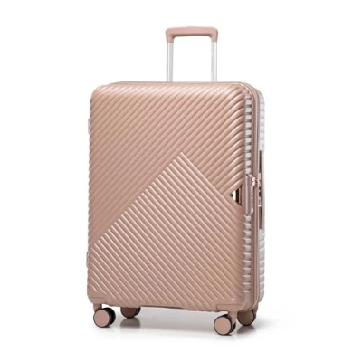 Bild av WITTCHEN Resväska Handbagage Kabinväska Hårdfodral i Polycarbonat med 4 svänkbara hjul Kombinationslås Teleskopiskt handtag GL Style Line Storlek M Rosa