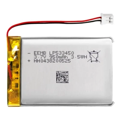 Bild av EEMB 3.7V 950mAh 533450 Lipo Batteri uppladdningsbart litiumjonpolymerbatteri med JST kontakt (UL certifierad för cell) Se till att enheten polaritet matchar batteriet innan du köper!