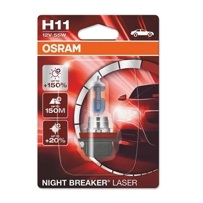 Bild av OSRAM 64211NL 01B Ampoule, projecteur longue portée H11 12V 55W From 3400 to 4050K Halogène AUDI: A4 B8 Avant, A3 3/5 portes, Berline