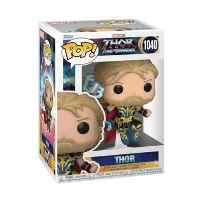 Bild av Funko POP! Marvel: Thor: Love and Thunder Thor Vinylfigur för samlare Presentidé Officiell merchandise Leksaker barn och vuxna Filmfans Modellfigur utställning