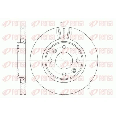 Bild av REMSA 6603.10 Disque de frein Essieu avant 266, 266 22 4 ventilé PEUGEOT: 206 3/5 portes, 207 208 I CITROËN: C4 II 5 portes