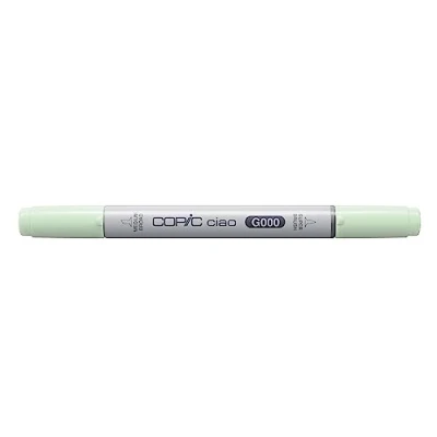 Bild av COPIC Ciao märkpenna typ G 000, grön färg, mångsidig layoutmärkpenna med en medelbred och penselspets
