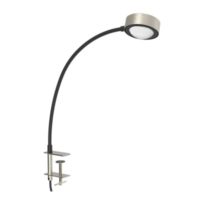Bild av LightMe Powerlens Flex bordslampa, skruv, titanfärgad