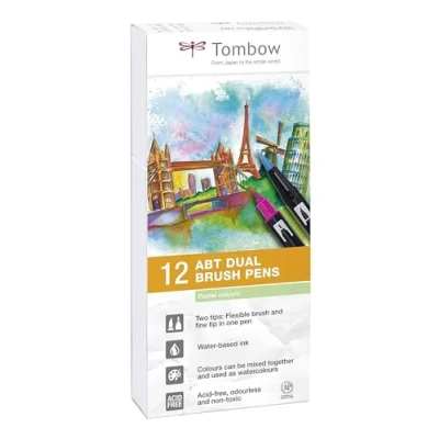 Bild av Feutres Tombow ABT 12P 2 12 Pièces Double pointe