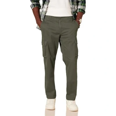 Bild av Amazon Essentials Men&#039;s Stretchiga cargobyxor med rak passform (finns i Big &amp; Tall), Olivgrön, 31W / 28L