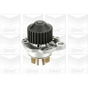 Bild av GRAF PA653 Pompe à eau 28 avec bague d&#039;étanchéité mécanique Laiton 69,8 pour transmission par courroie de distribution RENAULT: ESPACE 3, LAGUNA 1