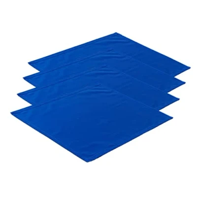Bild av Lemos Home högkvalitativt bordstabletter, 4 stycken i 100% bomulls kollektion, koncept, färg och storlek valbar (bordstabletter set om 46 x 36 cm, kungsblå)