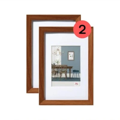 Bild av Walther design EF824P3 Fiorito bildram, mörk ek, 18 x 24 cm, 2 pack, träram med passe partout