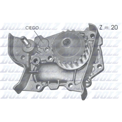 Bild av DOLZ R214 Pompe à eau 20 avec poulie RENAULT: CLIO 2, Kangoo I Express,