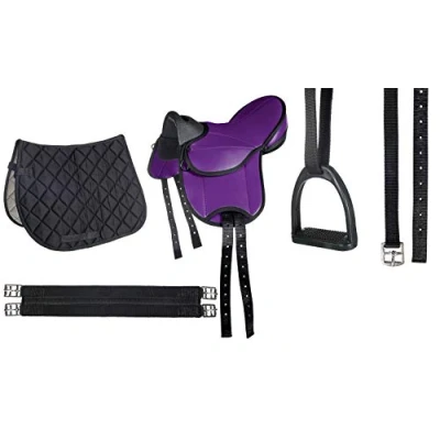 Bild av Shettysadel set BEGINNER HKM lila 30 cm