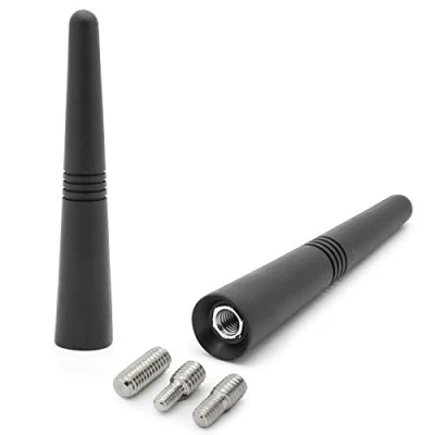 Bild av bil, 9 cm, gummi, tak, kort, stång, antenn, gängadapter, M4 M5 M6 radio