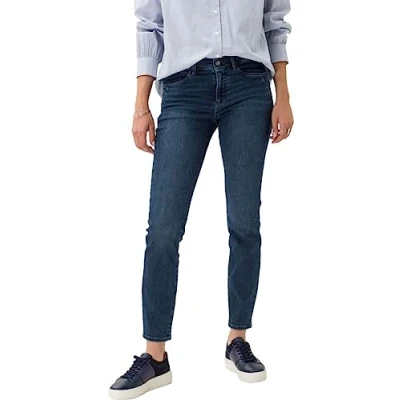 Bild av BRAX Dam stil Ana Sensation hållbara fem fickor tubjeans med push up effekt jeans, Använd normal blå 1, 31W x 34L