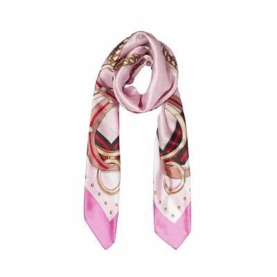 Bild av LIU JO ECS Striped TAPE Halsduk, Storlek: One Size, Pink