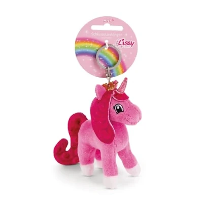 Bild av Nyckelring Lissy PONY Enhörning Selina 10cm rosa Följeslagare i form av en gosedjursnyckelring för nyckelband, väska, ryggsäck och mycket mer