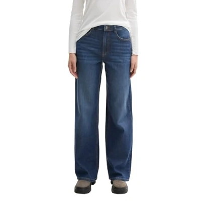 Bild av TOM Tailor WIDE MIT HIGH Waist Flared jeans, Storlek: 29x32, Used dark stone blue denim