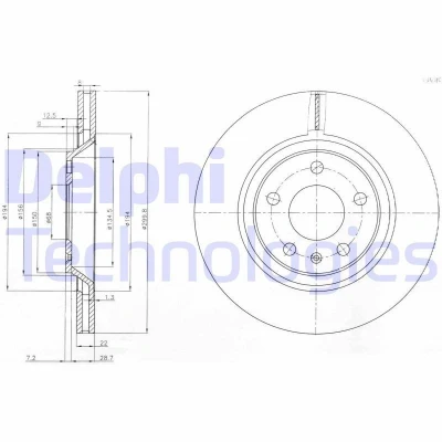Bild av Bromsskiva DELPHI BG3997