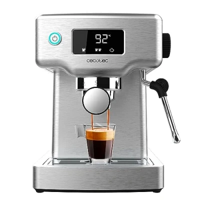 Bild av Cecotec Espresso kaffemaskiner Power 20 Barista Compact. 1465 W, Thermoblock, barer, förångare, 2 kaffekoppar, 1,8 liters avtagbar vattentank, värmefack