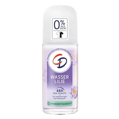 Bild av CD deodorant Roll On &quot;vattenlilie&quot;, utan aluminiumsalter, långvarigt skydd för 48 h, lämplig känslig hud, vegansk, kroppsvård, 50 ml