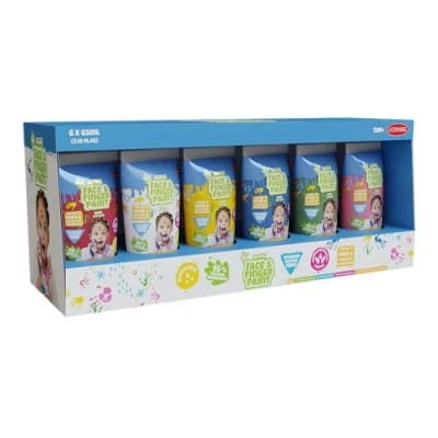 Bild av Boti Natural Face &amp; Finger Paint Tube Multi Colors 6x65ml