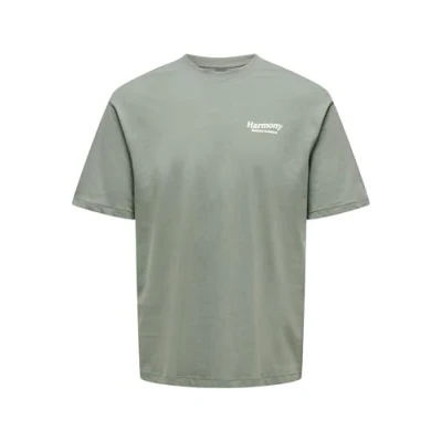 Bild av Only &amp; Sons Onskeane TEE Tshirt med print, Storlek: Medium, Castor gray