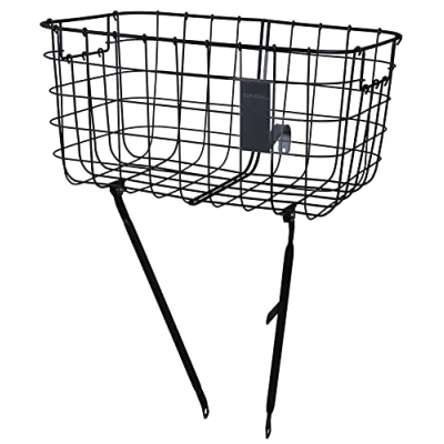 Bild av Basil Robin, Framsida, Cykelkorg, Stål, Svart, 27 l, 10 kg