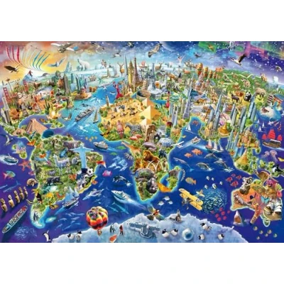 Bild av Schmidt, Discover the World (1000pc), Puzzle, Ages 12+, 1 Players