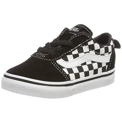 Bild av Vans Unisex Ward Slip on Sneaker, Rutig svart sann vit, 34.5 EU