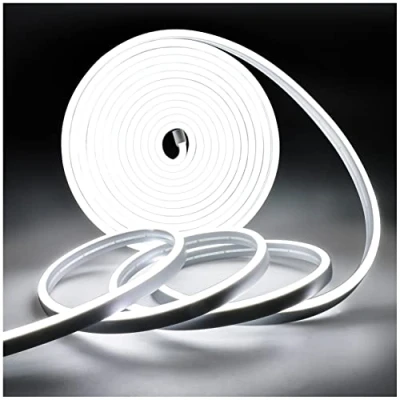Bild av Tesfish Neon Led Remsa Ljus, Vit 6000K Strip DC 12V Meter 120 LEDs/M Totalt 600 LEDs Flexibla Lights för Sovrum, Bar, Lekrum, Födelsedag, Julfest