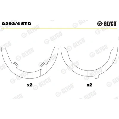 Bild av Distansskiva, vevaxel GLYCO A292/4 STD