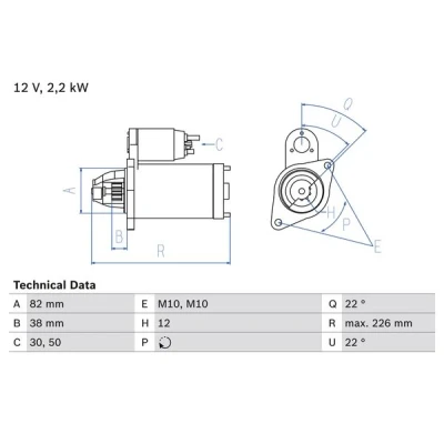 Bild av Startmotor BOSCH 0 986 024 380