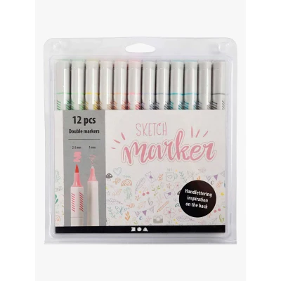 Bild av Creativ Company Sketch Marker Pennor Pastellfärger 12 pack