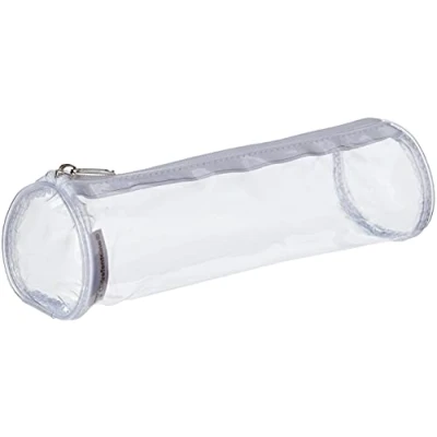 Bild av Clairefontaine Ref 8485C Runt pennfodral 6 x 22 cm i storlek lämplig för förvaring och transport av pennor, pennor tillbehör transparent klar