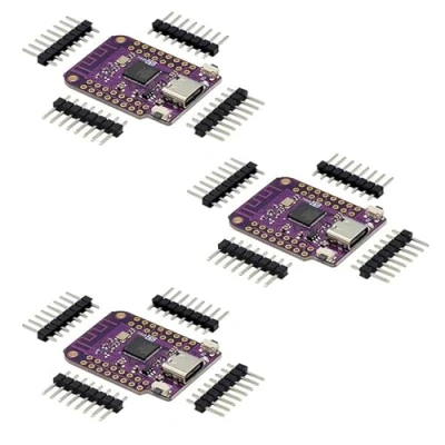 Bild av 3 stycken S2 Mini V1.0.0 ESP32 modul baserad på utvecklingstavla 4 MB Flash 2 PSRAM WiFi kompatibel för MicroPython.