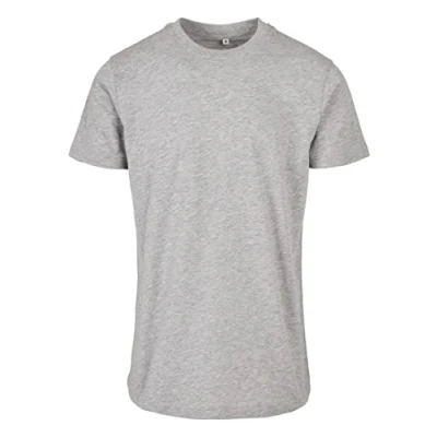 Bild av Build Your Brand Basic Round Neck T shirt för män, ljung grå, XXL