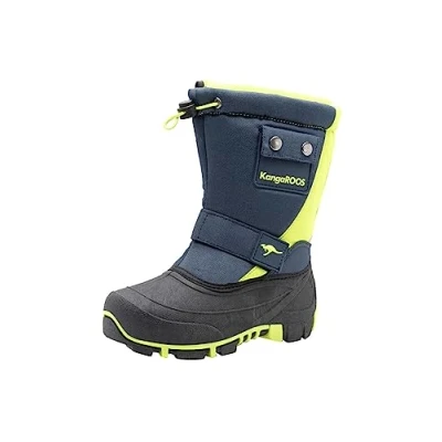 Bild av Kangaroos BEAN Vinterstövlar för barn, Storlek: 33, Dark navy/lime Textil/syntet