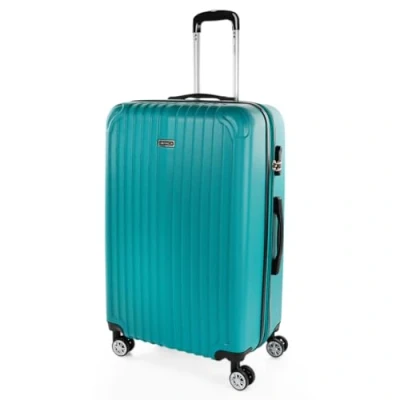 Bild av ITACA Vagn resväska, 70 cm, Stor storlek XL, ABS. Styv, resistent, robust och lätt. kapacitet. Teleskophandtag, 2 infällbara handtag, 4 hjul, Mint grön