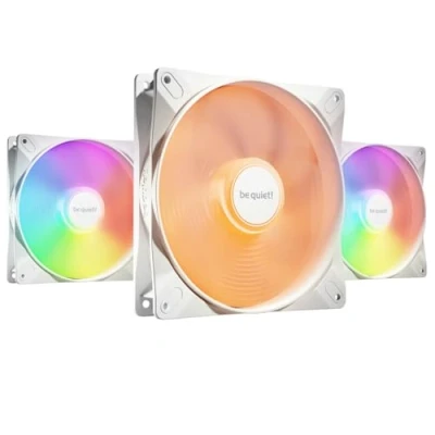 Bild av be quiet! LIGHT WINGS LX 140mm high speed White (3 pack) Chassi fläkt Vit med RGB ljus 23 dBA