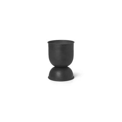 Bild av ferm LIVING Timglasblomkruka, svart, Ø 21 cm, vändbar