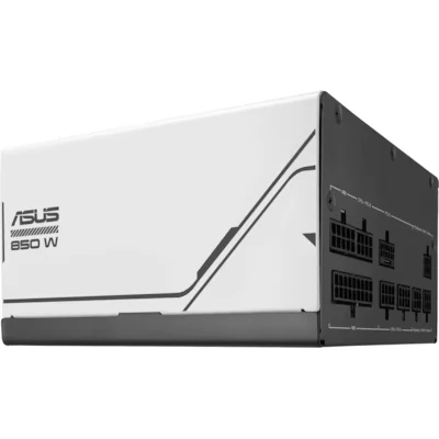 Bild av ASUS PRIME 850 W Gold modulär strömförsörjning för PC, effekt W, PCle Gen 5.0, 80 Plus guld, standard ATX 3.0, dubbel kullagerfläkt, vit, 850W guld