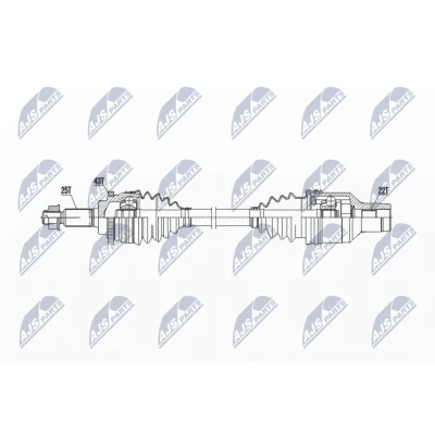 Bild av NTY NPW SU 052 Arbre de transmission Essieu avant droit 635 boîte vitesses manuelle SUZUKI: SWIFT 3