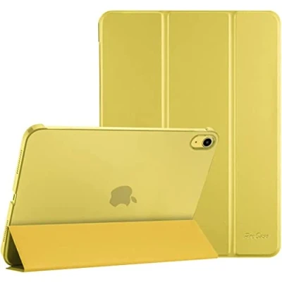 Bild av ProCase fodral för 2022 10,9 tum iPad 10:e generationen 10 modell A2696 A2757, lätt tunt hårt skyddsfodral smart folio kompatibel med generation gul